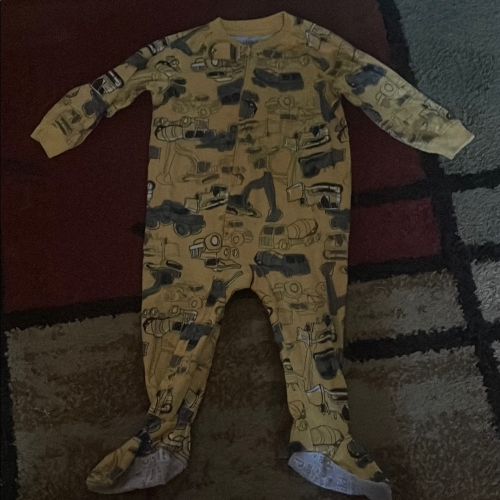 Carter's Yellow Construction Vehicle Footie